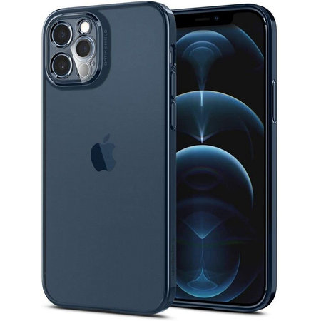 Spigen - Husă Optik Crystal pentru iPhone 12 Pro, albastru crom