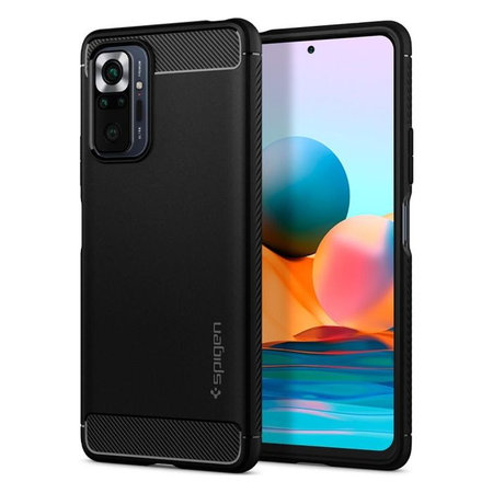 Spigen - Caz Rugged Armor pentru Xiaomi Redmi Note 10 Pro, negru