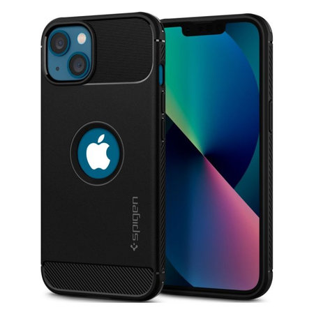 Spigen - Caz Rugged Armor pentru iPhone 13 mini, negru