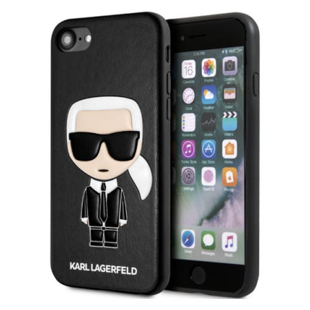 Karl Lagerfeld - Husă Full Body Iconic pentru iPhone SE 2020/8/7, negru