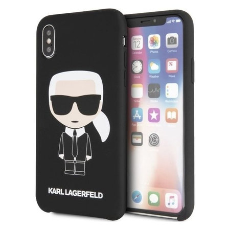 Karl Lagerfeld - Husă Full Body Iconic Hard Case pentru iPhone X / Xs, negru