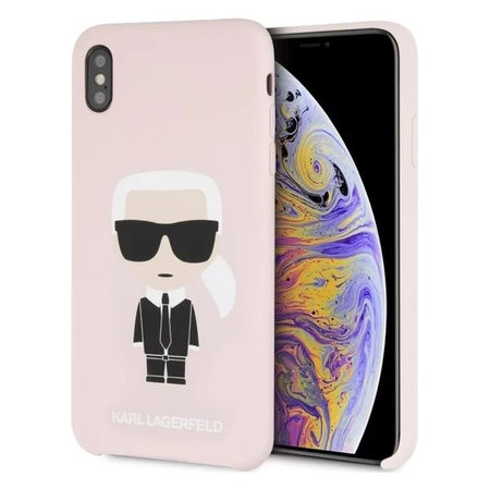 Karl Lagerfeld - Husă Iconic Hard Case pentru iPhone X / Xs, roz
