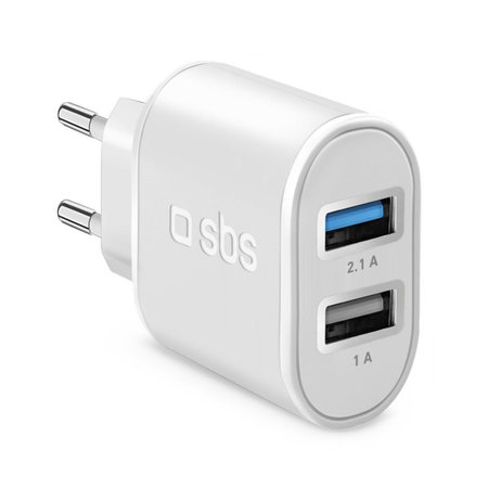 SBS - 10W Adaptor de încărcare 2x USB, negru