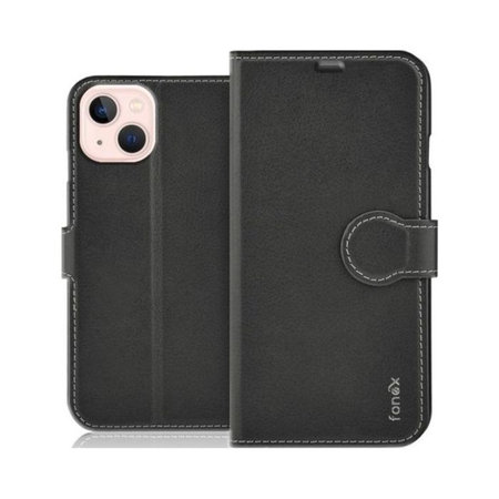 Fonex - Caz Book Identity pentru iPhone 13 mini, negru