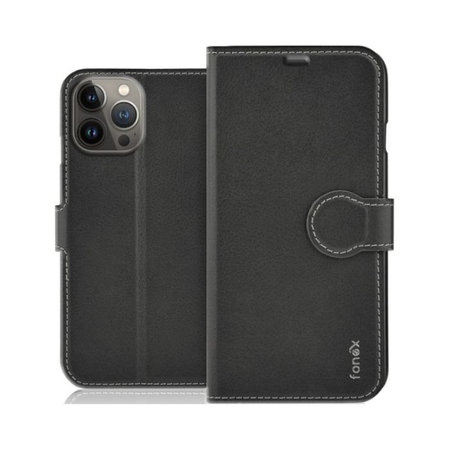 Fonex - Caz Book Identity pentru iPhone 13 Pro Max, negru