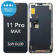Ecran Soft OLED pentru iPhone 11 Pro Max, Sticlă tactilă cu ramă, FixPremium