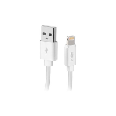 SBS - Lightning / USB Cablu (1m), alb