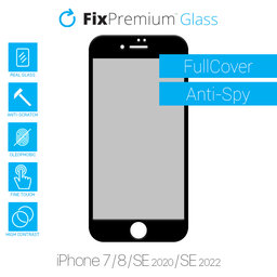 FixPremium Privacy Anti-Spy Glass - Sticlă securizată pentru iPhone 7, 8, SE 2020 & SE 2022