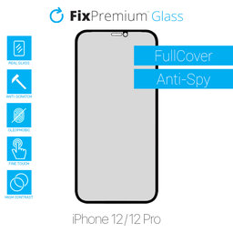 FixPremium Privacy Anti-Spy Glass - Sticlă securizată pentru iPhone 12 & 12 Pro