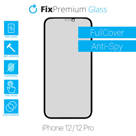 FixPremium Privacy Anti-Spy Glass - Geam securizat pentru iPhone 12 & 12 Pro