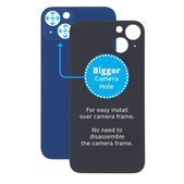 Apple iPhone 13 - Sticlă Carcasă Spate cu Orificiu Mărit pentru Cameră (Blue)