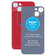 Apple iPhone 13 - Sticlă Carcasă Spate cu Orificiu Mărit pentru Cameră (Red)