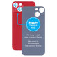 Apple iPhone 13 - Sticlă Carcasă Spate cu Orificiu Mărit pentru Cameră (Red)