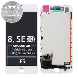 Apple iPhone 8, SE (2020), SE (2022) - Ecran LCD + Sticlă Tactilă + Ramă (White) Original Refurbished PRO