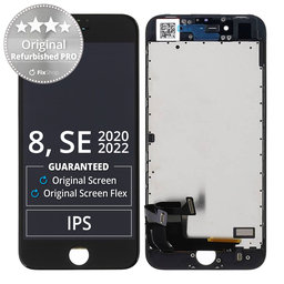 Apple iPhone 8, SE (2020), SE (2022) - Ecran LCD + Sticlă Tactilă + Ramă (Black) Original Refurbished PRO