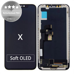 Apple iPhone X - Ecran LCD + Sticlă Tactilă + Ramă Refurbished PRO