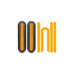 Xiaomi Mi Electric Scooter 1S, 2 M365, Essential, Pro, Pro 2 - Decor Lateral pentru Roată din Spate + Bandă Reflexivă (Yellow)