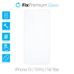 FixPremium Glass - Geam securizat pentru iPhone 13, 13 Pro, 14 & 16e