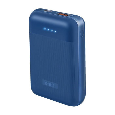 SBS - Baterie externă - PowerBank 10000 mAh, USB/USB-C PD 20 W, albastru