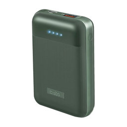 SBS - Baterie externă - PowerBank 10000 mAh, USB/USB-C PD 20 W, verde