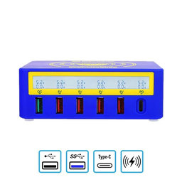 Mechanic iCharge 6 Pro - Statie de incarcare USB (USB-C, USB 3.0 & Încărcător fără fir)