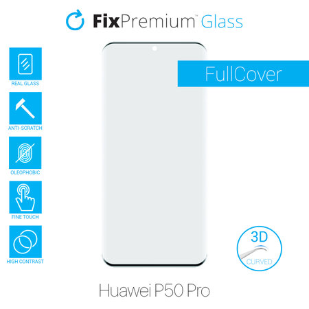 FixPremium FullCover Glass - 3D Geam securizat pentru Huawei P50 Pro
