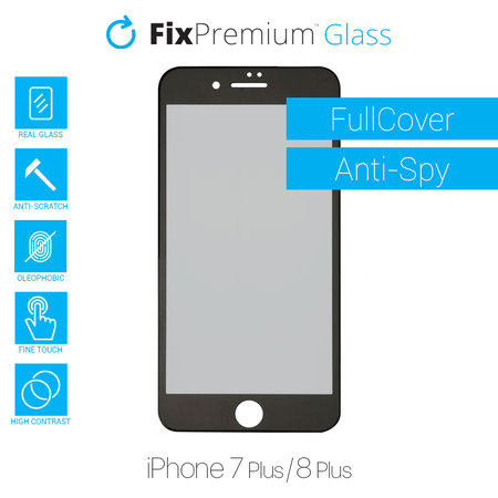 FixPremium Privacy Anti-Spy Glass - Geam securizat pentru iPhone 7 Plus & 8 Plus