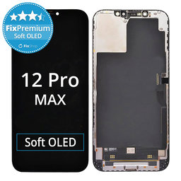 Apple iPhone 12 Pro Max - Ecran LCD + Sticlă Tactilă + Ramă Soft OLED FixPremium