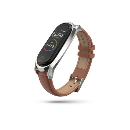 Tech-Protect - Curea Herms pentru Xiaomi Mi Band 5, 6, 6 NFC, brown