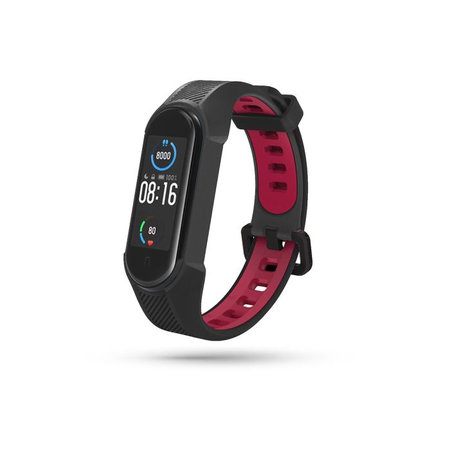 Tech-Protect - Curea Armour pentru Xiaomi Mi Band 5, 6, 6 NFC, negru/red