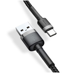 Baseus - Cablu - Lightning / USB (0.5m), gri/negru