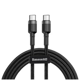 Baseus - Cablu - USB-C / USB-C (2m), gri/negru