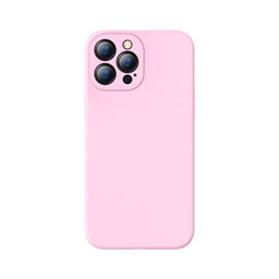 Baseus - Caz Liquid Gel pentru iPhone 13 Pro, roz
