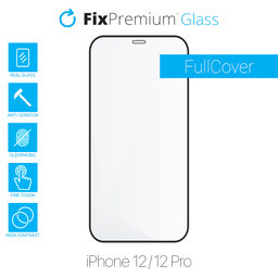 FixPremium FullCover Glass - Sticlă securizată pentru iPhone 12 & 12 Pro