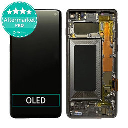 Samsung Galaxy S10 G973F - Ecran LCD + Sticlă Tactilă + Ramă (Prism Black) OLED