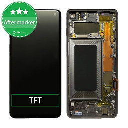 Samsung Galaxy S10 G973F - Ecran LCD + Sticlă Tactilă + Ramă (Prism Black) TFT