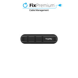 TOPK - Organizator de cabluri - Suport pentru 3 cabluri, negru