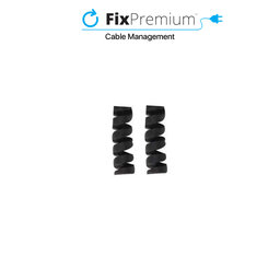 FixPremium - Organizator de cabluri - Protector de cabluri - Set de 2, negru