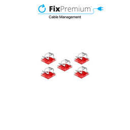 FixPremium - Organizator de cabluri - Clips - Set de 5, transparent