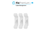 FixPremium - Organizator de cabluri - Cleme pentru cabluri - Set de 3, transparent
