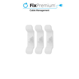 FixPremium - Organizator de cabluri - Cleme pentru cabluri - Set de 3, transparent