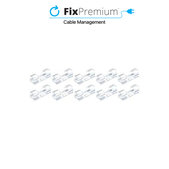 FixPremium - Organizator de cabluri - Cleme pentru cabluri - Set de 10, transparent