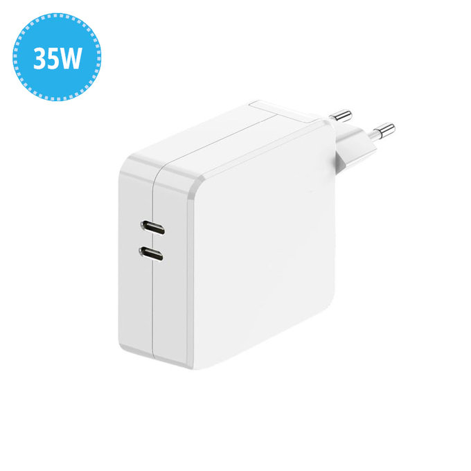 Dual USB-C adaptator de încărcare, 35W, compatibil cu Apple