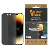 Sticlă securizată UWF Privacy AB cu aplicator pentru iPhone 14 Pro, Negru, PanzerGlass