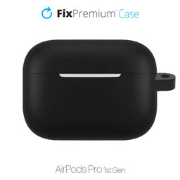 FixPremium - Silicon Caz cu Karabinou pentru AirPods Pro, negru