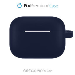 FixPremium - Silicon Caz cu Karabinou pentru AirPods Pro, albastru
