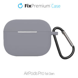 FixPremium - Silicon Caz cu Karabinou pentru AirPods Pro, space grey
