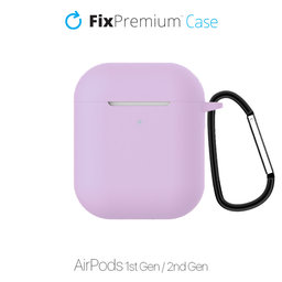 FixPremium - Silicon Caz pentru AirPods 1 & 2, lila