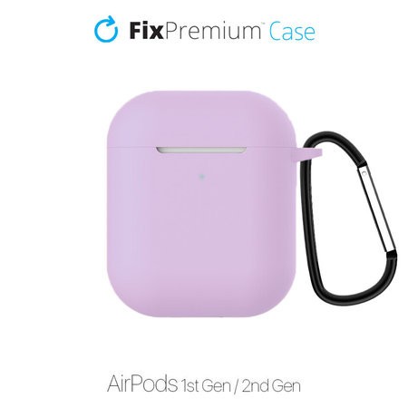 FixPremium - Silicon Caz pentru AirPods 1 & 2, lila