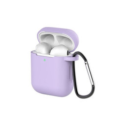 FixPremium - Silicon Caz pentru AirPods 1 & 2, lila